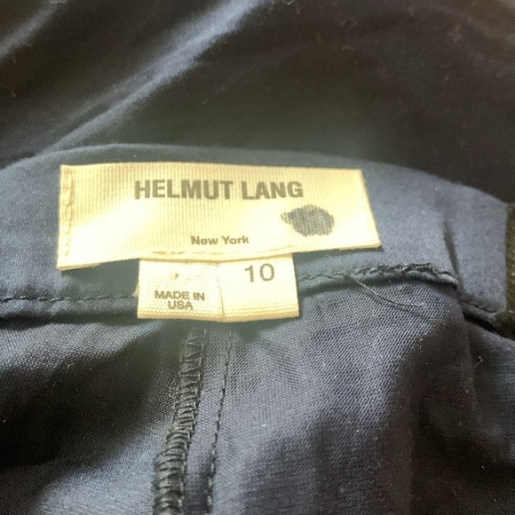 HELMUT LANG Vintage black women’s Sz 10 cotton legging pants mid rise elastic - Picture 5 of 6